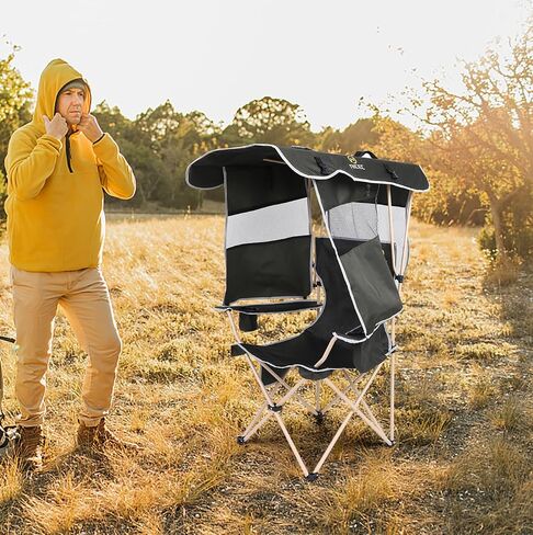 Nice C Camping Chair with Canopy, Chair with Shades, Sports Chairs, Folding Chair with Canopy, Detachable Shade Canopy, Side-Pocket and Cupholder (One Green) in Saudi Arabia