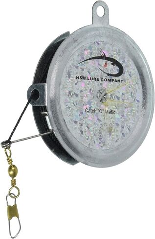 بكرة صيد أوتوماتيكية من H&H Catch-O-Matic Yo-Yo مع خط نايلون عالي الوضوح بكرة صيد أوتوماتيكية لسمك السلور (12 حزمة) أخضر in Kuwait