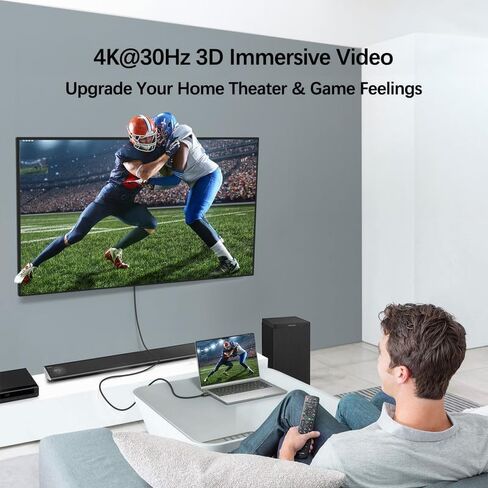 كابل DisplayPort uni 4K إلى HDMI بطول 6.6 أقدام [1440P@60 هرتز، 1080P@120 هرتز]، سلك DP مضفر قوي إلى HDMI للشاشة، منفذ عرض أحادي الاتجاه إلى كابل HDMI متوافق مع DELL وGPU وAMD وNVIDIA in Kuwait