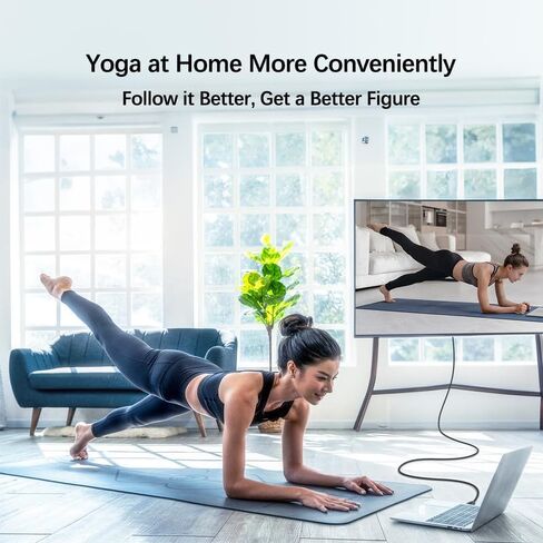 كابل DisplayPort uni 4K إلى HDMI بطول 6.6 أقدام [1440P@60 هرتز، 1080P@120 هرتز]، سلك DP مضفر قوي إلى HDMI للشاشة، منفذ عرض أحادي الاتجاه إلى كابل HDMI متوافق مع DELL وGPU وAMD وNVIDIA in Kuwait