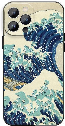 for iPhone 14 Pro Case, Great Wave Off Kanagawa by Katsushika Hokusai Phone Case, Japanese Art iPhone Case Cover for Women Men in Saudi Arabia