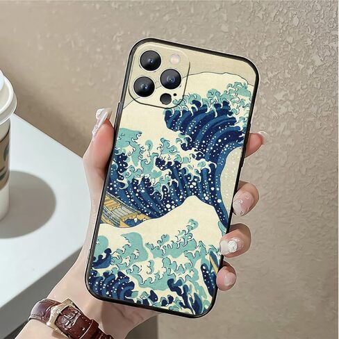 for iPhone 14 Pro Case, Great Wave Off Kanagawa by Katsushika Hokusai Phone Case, Japanese Art iPhone Case Cover for Women Men in Saudi Arabia
