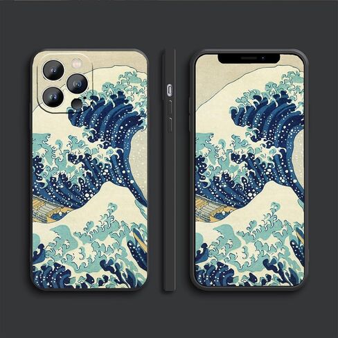 for iPhone 14 Pro Case, Great Wave Off Kanagawa by Katsushika Hokusai Phone Case, Japanese Art iPhone Case Cover for Women Men in Saudi Arabia