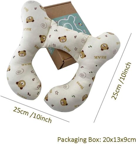 Baby Neck Pillows, Comfortable Baby Travel Head Neck Support Pillow for Car Seat Stroller Pushchair, Soft PP Cotton Travel Pillow for 0-1 Year Old Toddler Infant Newborn, Bee in Saudi Arabia