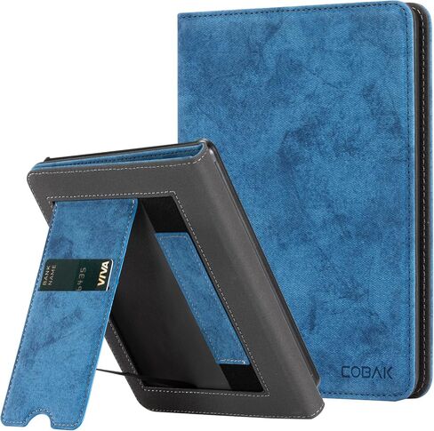 حافظة CoBak مع حامل لجهاز Kindle Paperwhite - غطاء متين من جلد البولي يوريثان مع خاصية التنبيه التلقائي للنوم، وفتحة للبطاقة، وميزة حزام اليد - يناسب جهاز Kindle Paperwhite من الجيل الحادي عشر مقاس 6.8 بوصات إصدار التوقيع 2021 in Saudi Arabia