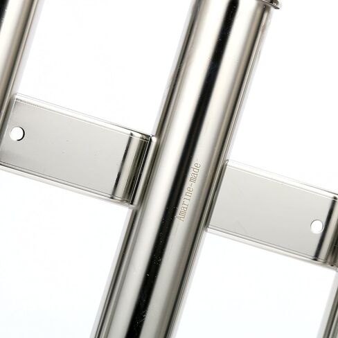 Amarine Made 2Pcs 3 Tube Boat Fishing Rod Rack 316 Stainless Steel Wall/Side Mounted Rod Holder Bracket Fishing Pole Holder for Marine Boat Yacht Camper in Kuwait