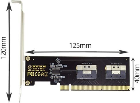 Xiwai Slimline Dual SFF-8654 8X 4 NVME to PCIE Express 3.0 4.0 Raid Card VROC Raid0 Hyper Adapter in Saudi Arabia