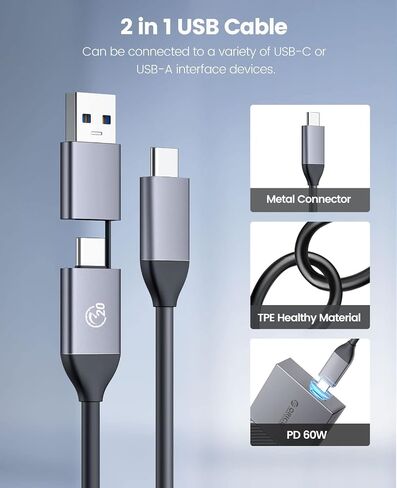ORICO 20 جيجابت في الثانية USB C إلى M.2 NVMe SSD قارئ الضميمة، USB 3.2 Gen2x2 إلى NVMe PCIe M-Key محرك الحالة الصلبة الألومنيوم محول خارجي، حافظة M2 تدعم UASP Trim لـ NVMe SSD 2230/2242/2260/2280-M207-رمادي in Saudi Arabia