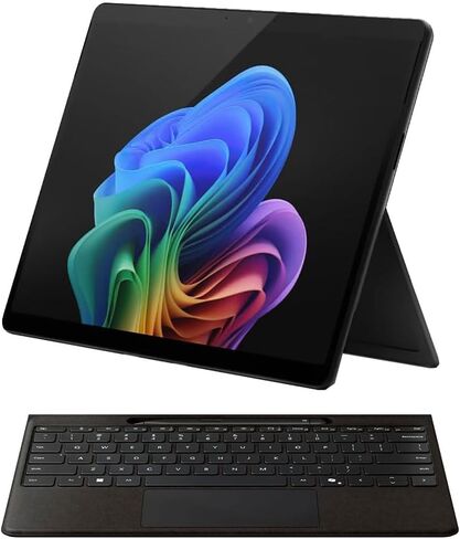 كمبيوتر محمول/كمبيوتر لوحي Microsoft Surface Pro 11 Snapdragon X Elite (2024)، شاشة لمس OLED مقاس 13 بوصة، 16 جيجابايت/1 تيرابايت، حزمة Windows 11 Copilot + PC مع لوحة مفاتيح Surface Pro، أسود in Saudi Arabia