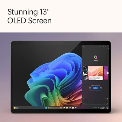 كمبيوتر محمول/كمبيوتر لوحي Microsoft Surface Pro 11 Snapdragon X Elite (2024)، شاشة لمس OLED مقاس 13 بوصة، 16 جيجابايت/1 تيرابايت، حزمة Windows 11 Copilot + PC مع لوحة مفاتيح Surface Pro، أسود in Saudi Arabia