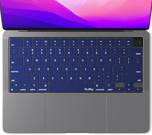 Kuzy Premium MacBook Pro 14 inch Keyboard Cover Skin M4 16 inch 2024 2023 2022 M3 M2 M1 Pro Max A3401 A3403 - MacBook Air 15 inch Keyboard Cover 13" A3113 A3114 A2941 A2681 US Layout, Oxy Black in Saudi Arabia