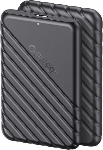 ORICO 2.5 Inch Hard Drive Enclosure USB 3.0 to SATA 5Gbps for 7-9.5mm SSD HDD External Hard Drive Disk Case Support UASP Trim Tool Free(25PW1U3),Black,2 Pack in Saudi Arabia