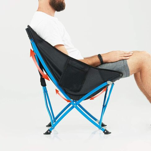 Naturehike Folding Camping Chair, Lightweight High Back Portable Compact Chair, Large Heavy Duty 330lbs for Adults, Hiking Camp Backpacking Beach Picnic Fishing with Storage Bag, Black in Saudi Arabia
