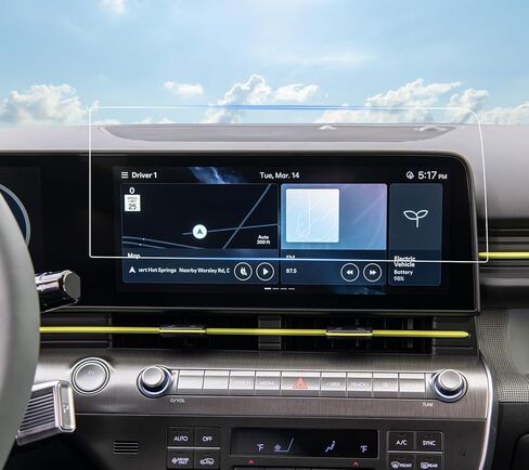 واقي شاشة SHAOHAO لعام 2024 Hyundai Kona 2024 Kona SE، SEL، N Line، شاشة لمس محدودة 12.3 بوصة متوافقة مع ملحقات Hyundai Kona 2024 HD واقي شاشة منفصل شفاف كريستالي 4 قطع in Kuwait