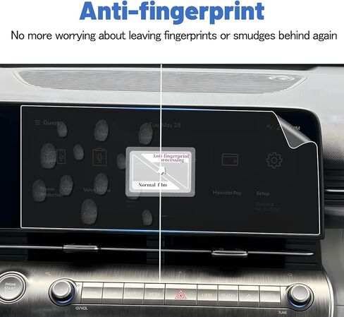 واقي شاشة SHAOHAO لعام 2024 Hyundai Kona 2024 Kona SE، SEL، N Line، شاشة لمس محدودة 12.3 بوصة متوافقة مع ملحقات Hyundai Kona 2024 HD واقي شاشة منفصل شفاف كريستالي 4 قطع in Kuwait