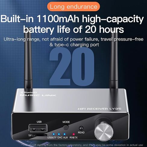 محول USB/رقمي إلى تناظري 192 كيلو هرتز، جهاز استقبال بلوتوث 5.3 DAC مع مضخم سماعة رأس 16-300Ω بصري/محوري إلى RCA 3.5 مم مخرج صوت مع التحكم في مستوى الصوت للتلفزيون والهاتف والكمبيوتر اللوحي in Kuwait