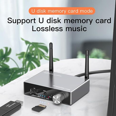 محول USB/رقمي إلى تناظري 192 كيلو هرتز، جهاز استقبال بلوتوث 5.3 DAC مع مضخم سماعة رأس 16-300Ω بصري/محوري إلى RCA 3.5 مم مخرج صوت مع التحكم في مستوى الصوت للتلفزيون والهاتف والكمبيوتر اللوحي in Kuwait