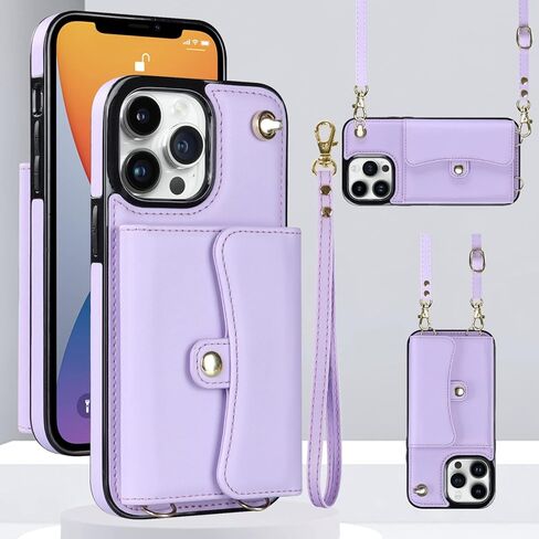حافظة هاتف Asuwish لهاتف iPhone 12 Pro iPhone12 6.1 مع غطاء محفظة مع RFID وحامل بطاقة الائتمان وحزام المعصم وحزام الحبل وإكسسوارات الخلايا الجلدية iPhone12pro 5G i 12s 12pro النساء والرجال الأرجواني in Saudi Arabia