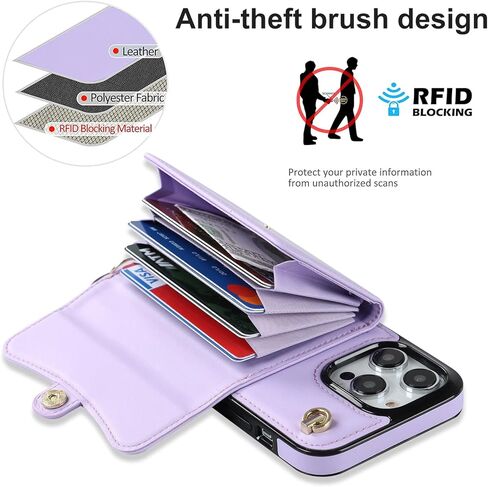 حافظة هاتف Asuwish لهاتف iPhone 12 Pro iPhone12 6.1 مع غطاء محفظة مع RFID وحامل بطاقة الائتمان وحزام المعصم وحزام الحبل وإكسسوارات الخلايا الجلدية iPhone12pro 5G i 12s 12pro النساء والرجال الأرجواني in Saudi Arabia
