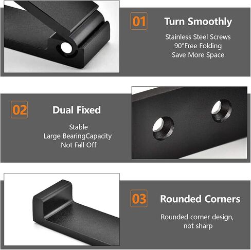 6PCS Foldable Wall Hooks,Indoor Gun Racks with Padding,Excellent for Hanging or Storing Any Long Gun,Shotgun,Rifle,Sword and Bow,Sturdy Gun Wall Mount (Black) in Saudi Arabia