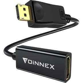 4K DisplayPort to HDMI Adapters, 2 Pack Uni-Directional DP to HDMI Adapter 1440P 60Hz Compatible for DP Output Source to HDMI Input Display