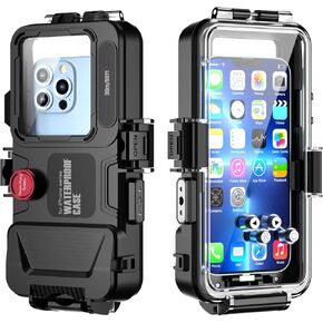 Diving Phone Case for iPhone Series, ZEEPORTE Underwater Photography Housings Case for iPhone 13/12/11/XR/XS/SE/8/7, 98FT/30M Waterproof Protective Case with Lanyard for Swimming Snorkeling Surfing