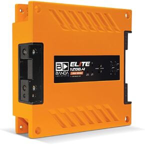 4-Ch. Vehicle Audio Bass Amplifier - 300W D Class High-Powered Mono Bass Amp w/Subsonic Filter & Low Pass Filter Stable @ 1 Ohm, LED Indicators, Sound Specialization, Orange - BANDA 1200.41OHMORANGE