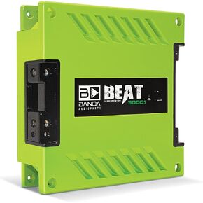 1-Ch. Vehicle Audio Bass Amplifier - 3000Watts High-Powered Mono Bass Amplifier w/Subsonic Filter and Low Pass Filter Stable at 1 ohm, LED Indicators, Sound Specialization, Red - BANDA BEAT3000.1RED