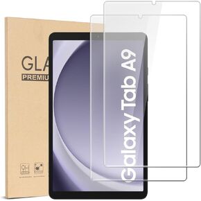 CoBak 2 Pack Screen Protector for Galaxy Tab A9 8.7 inch 2023, Tempered Glass with HD Clarity, Scratch Resistance and Bubble-Free Installation - Straight Edges