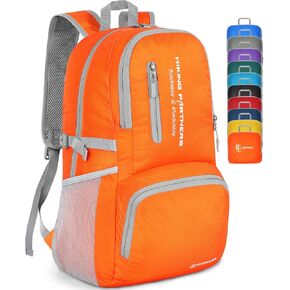 ZOMAKE Lightweight Packable Backpack - 35L Light Foldable Hiking Backpacks Water Resistant Collapsible Daypack for Travel(Black)