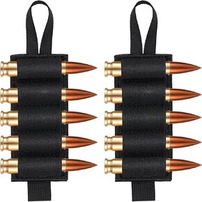 Ammo Holder Rifle，223 308 30-06 Ammo Buttstock Shell Holder，Gun Shell Stock Pouch，Shooting Accessories