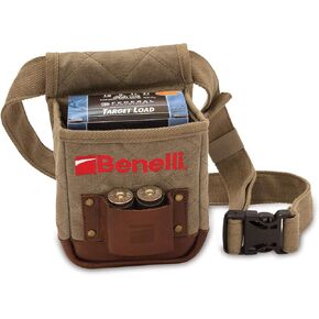 BENELLI Small Lodge Collection Shell Pouch Olive Waxed Cotton