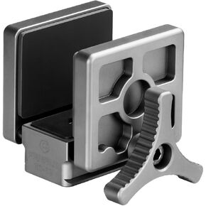 FANAUE GS-02 Rifle Saddle Mount Compatible with Mlok Arca Swiss Quick Release Plates Hunting Rail Clamp Gun Shooting Tripod Ball Head Adapters for Outdoors Target Practice with 1/4" 3/8" Screw Holes
