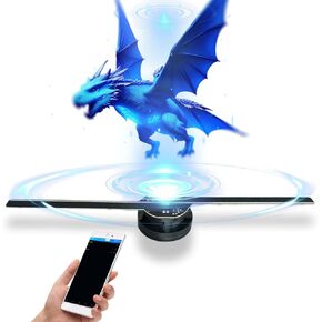 3D Hologram LED Fan Projector, 17" 800*480PX Resolution 224 LED Light Beads WIFI Connect APP Control for Shop, Bar, Christmas Halloween Party Advertising Display Events