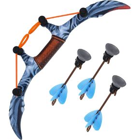 Zing Avatar Na'vi Defender Bow Pack - 1 Bow and 3 Suction-Cup Arrows, Officially Licensed Role-Play Bow, Shoots Safe Arrows Over 40ft, for Outdoor or Indoor Play, Age 8 and Up