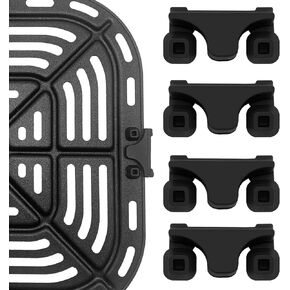 Air Fryer Rubber Bumpers, 4 Pieces Air Fryer Replacement Parts for Cosori Instant Vortex Gourmia and other Air Fryers, Air Fryer Accessories Silicone Protective Feet Tips Tabs to Prevent Basket Damage