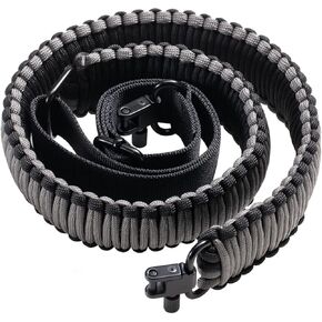VVAAGG Two-Point Paracord Sling with Swivels, Non-Slip Paracord Sling Quick Adjustable Length Strap for Hunting