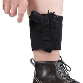 Accmor Ankle Holster for Concealed Carry, Elastic Deep Concealment Leg Holsters with Magazine Pocket/Pouch for Men and Women, Right & Left Hand Draw