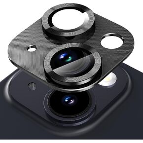 Suoman for iPhone 14/iPhone 14 Plus Camera Lens Protector, [Perfect Fit] Premium Tempered Glass Metal Cool Camera Lens Protector for iPhone 14 6.1 inch /14 Plus 6.7 inch - Black