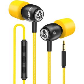 Ludos Clamor Wired Earbuds in-Ear Headphones, 5 Years Warranty, Earphones with Microphone, Noise Isolating Ear Buds for School, Kids, Women, Small Ear