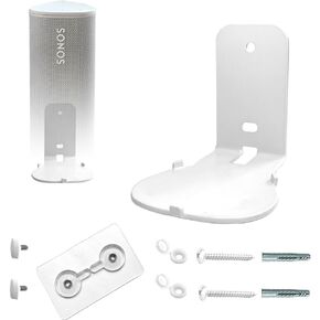 Wall Mount Bracket for Sonos Roam 2/Sonos Roam/Sonos Roam SL(Drill Free,Sturdy Metal,Enduring Paint Finish,Easy Install on The Wall,Compatible with Sonos Roam/Roam 2 and Sonos Roam SL,White)