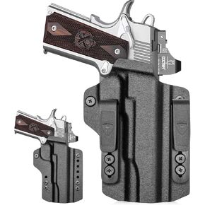 IWB & OWB Convertible Holster Optic Cut: G17/22/31 - Glock 19/19X/23/32/44/45 - G43/43X/43X MOS - 1911 5'' No Rail - Taurus G2C/G3C, IWB OWB Combo Holster, Adj Ride Height, Right Hand Hand Optional