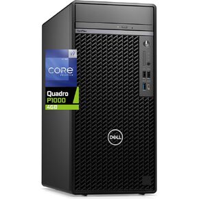 Dell 7010 Plus Optiplex Desktop Computer, Intel i9-12900K, 64GB RAM, 2TB NVMe PCIe SSD, Nvidia Quadro P1000 4GB Graphics, 4 x Mini-DisplayPort, HDMI, Wi-Fi, BT, USB C, Windows 11 Pro, Black Tower