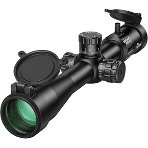 CVLIFE BearPower FFP Rifle Scope - First Focal Plane Scope with Illuminated Reticle, Zero Stop, Parallax Adjustment, Scope Rings - Long Range Riflecope for Hunting 30mm Tube