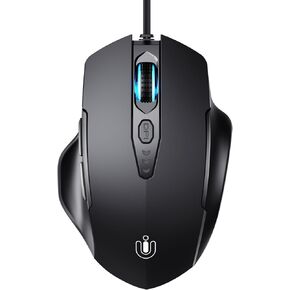 Wired Mouse, USB Wired Mouse with 6 Buttons Ergonomic Design,1.5M USB Cable Computer Mouse Gaming Mice 7200DPI Optical Mouse for PC Laptop, Matte Black