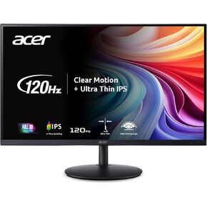 Acer SH242Y G0bih 23.8" IPS Full HD (1920 x 1080) Ultra-Thin Gaming Office Monitor | Adaptive-Sync Support (FreeSync Compatible) | Up to 120Hz Refresh | 1ms (VRB) | Adjustable Stand | HDMI & VGA Ports