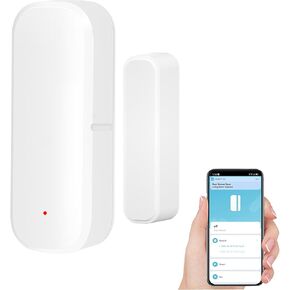 Smart WiFi Door Sensor: Wireless Window Sensor with App Notification Alert, Tuya Door Open Contact Sensor for Home Security, No Hub Required, Compatible with Alexa Google Assistant