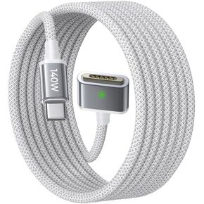 LISEN 140W USB C to Magnetic 3 Cable fit for MacBook Air 2024 (M3), MacBook Pro 2024 (M4), MacBook Air 2023 (M3)