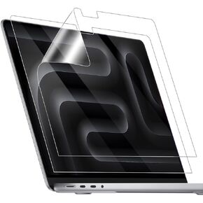 2 Pack 14" HD Screen Protector for 2024 MacBook Pro 14.2 Inches M4 Max/Pro chip Model (A3112/A3185/A3401) & Touch ID Clear 5H PET High Definition Anti Scratch Dustproof Protective Cover Skin Accessories (for MacBook Pro 14)