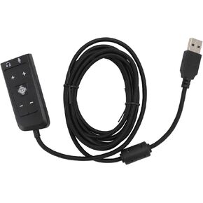 محول صوت جاك USB إلى 3.5 مم، صوت محيطي افتراضي 7.1، محول بطاقة صوت USB إلى مقبس الصوت مع مقبس ميكروفون سماعة الرأس، محول صوت خارجي لـ Kingston HyperX Cloud II